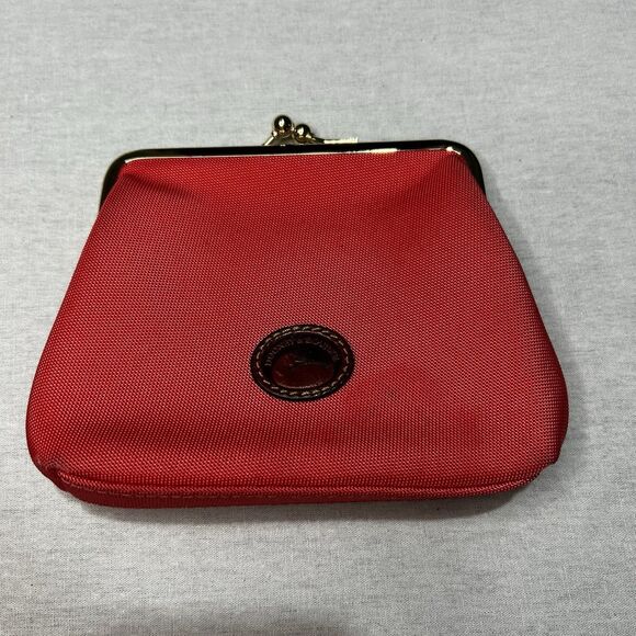 Dooney & Bourke Kiss-lock Coin Purse Wallet in Red, Card Slots, Classic - Picture 1 of 6